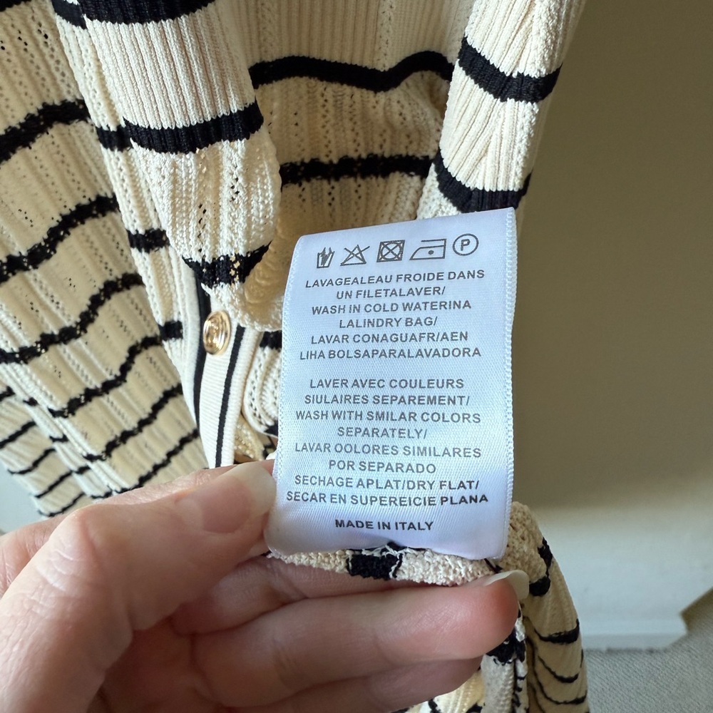 NWT Sandro Stripy Knit Maxi Dress Size L - Picture 7 of 11